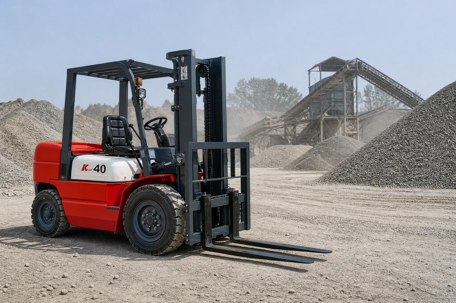 CPC(D)35 3.5 t diesel forklift working in quarry